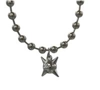 ZIAFRPN Collari a Collo per Uomo con Perline a Palla, collane a Collo per Uomini, Donne, Collana Corta Y2K Morning Star Punk