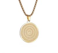 ZIAFRPN Colore dell'oro Corano Musulmano Ciondolo Collana Uomo Donna Moda Fede Islam Gioielli Religiosi Ramadan Regalo congratulazioni Regali