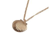 ZIAFRPN Colore Moda Gioielli Conchiglia Spiaggia Mermaid Foto Medaglione Catena Charm Collana per Le Donne Regalo di San Valentino