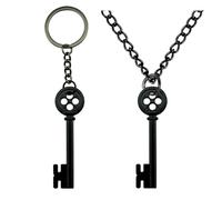 ZIAFRPN Coraline & The Secret Door Classic Anime Movie Key Pendant Collana Portachiavi per Donna Uomo Bambini Fan Collezione Portachiavi