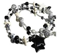 ZIAFRPN Coreano Moda Mucca Stella Pendente Collana Punk Estetica Rossa per Le Donne Y2K Girocollo Accessori Vintage Charm Gioielli