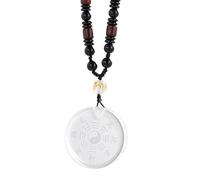 ZIAFRPN Cristallo di Quarzo Tai Chi Bagua Ciondolo di Cristallo Gioielli in Stile Cinese Evento Regalo Fascino Amuleto Taoismo Carattere Fengshui