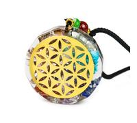 ZIAFRPN Cristallo Naturale 7 Chakra Collana Vita Fiore Merkaba Metatron Cubo Om Yoga Sri Yantra Meditazione Fiore della Vita Horus Gioielli