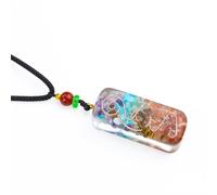 ZIAFRPN Cristallo Naturale 7 Chakra Quarzo Collana Pietra Spirale Filo Resina Ciondolo Reiki guarigione Yoga Meditazione guarigione Gioielli