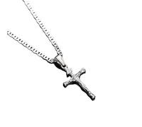 ZIAFRPN Croce Ciondolo Collana per Donne/Uomini Due Toni alla Moda Ragazzi Ragazze Collana Hip Hop Rock Collo Gioielli