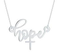 ZIAFRPN Croce Collana Donna Speranza Pendente Donne Regalo Fede Croce Collana Compleanno Gioielli