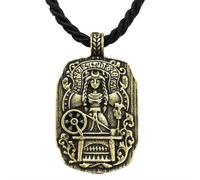ZIAFRPN Dea della Moda del Destino Rune Runiche Amuleto Bussola della Strega Ciondolo Vichingo Collana Stregoneria Accessori Femminili Premio