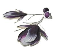 ZIAFRPN Delicato Antico Colore Argento Orecchini Viola Fiore Gioielli Colore Argento Penzolare Orecchini Regalo del Partito