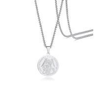 ZIAFRPN DIFENDICI in Battaglia Saint Medal Inspirational Pendant per Uomo in Acciaio Inox Saint Protect US NEKLACE 24INCH