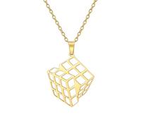 ZIAFRPN Divertente Cubo Magico Collana per Le Donne Uomo Moda Charm Geometria Ciondolo Catena Gioco Gioielli per Il Partito Regali