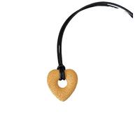 ZIAFRPN Elegante Pietra Vulcanica Cuore Collana Ins PU Strap Hollow Stone Pendente Textured Collo Gioielli Accessori