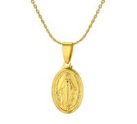 ZIAFRPN Fascino Europa Stile Colore Oro Vergine Maria Pendente Collane per Donne/Uomini Catena Grossa Gioielli Accessori, Collana Etnica Insegnante Regali