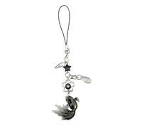 ZIAFRPN Fatto a mano Satosugu perline Mobile Charm Y2K portachiavi anime carino pesce ali stelle portachiavi regalo per la fidanzata