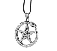 ZIAFRPN Figurina Serpente Stella A Cinque Punta Collana Pendente Stile Punk Charm Collane per Gioielli Moda Uomo Regali per Feste