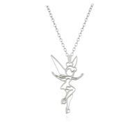 ZIAFRPN Fiore Fata Elfo Collana per Le Donne Ragazza Carino Angelo Ali in Acciaio Inox Cavo Pendente Gioielli di Moda Choker Regalo