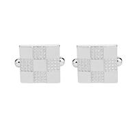 ZIAFRPN Francese Uomo Stampato Camicia Gemelli Semplice Personalizzato Quadrato Patchwork Gemelli Affascinanti Vestiti Accessori Gioielli del Partito