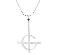 ZIAFRPN Ghost BC Nameless Collana Destiny's Gate Key Cross Collana in Acciaio Inox Punk Gioielli per Uomo Donna Regalo