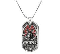 ZIAFRPN Gioco Metro Exodus 2033 Dog Tag Portachiavi Spartan Rangers Logo Pendente Portachiavi Portachiavi Vintage per i Fan Gioielli Borsa Ornamento