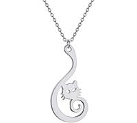 ZIAFRPN Gioielli Cat Kitten Ciondolo Collana per Le Donne Ragazze Charm Collana Regalo Gioielli alla Moda Regalo