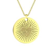 ZIAFRPN Gioielli Oro Sacro Cuore Collana 14K Sacro Cuore Pendente Cuore di Fascino Sacro Cuore Gioielli Regalo