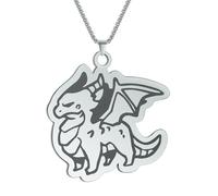 ZIAFRPN Gioielli Piccolo Drago Alato Ciondolo Collana Animale Hip Hop Punk Ciondolo Collana per Uomini e Donne Regalo