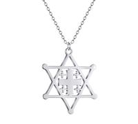 ZIAFRPN Gioielli Sei Stelle Croce Pendente Collana Uomo E Donna Moda Ultra Talismano Gioielli Regalo Regalo