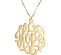 ZIAFRPN Gioielli Speranza Lettera Ciondolo Collana per Le Donne Uomini Gioielli Charm Collana Festa di Compleanno Regali Regalo