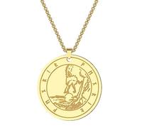 ZIAFRPN Gioielli Vintage Fenrir o Fenrisúlfr Ciondolo Collana per Uomo Donna Figlio di Loki Amuleto della Mitologia Norrena Gioielli Girocollo Catena Regalo Regalo