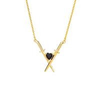 ZIAFRPN Gótico Espada Cruzada y Collares de Corazón para Las Mujeres Encanto Estética Boda Gargantilla Collar Stainelss Acero Joyería Collar Regalos de Moda