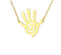 ZIAFRPN Guarigione Mano Collana Sacro Hopi Simbolo Vortice Spirale Ciondolo Gioielli Anno Regalo