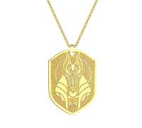 ZIAFRPN in Acciaio Inox Antico Egitto Anubis Osiride Dio della Morte Ciondolo Collana per Gli Uomini Viking Punk Regali Unici
