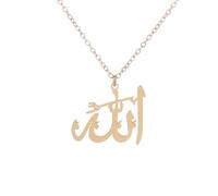 ZIAFRPN Islamico Corano Rotondo Piccolo Ciondolo Collana per Le Donne Religioso Amuleto Gioielli congratulazioni Regali