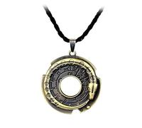 ZIAFRPN Jeux Assassin's Cosplay Hommes et Femmes Rond Pendentif Collier Accessori Accessori Collier, 3.5, Acciaio inossidabile, Abalone