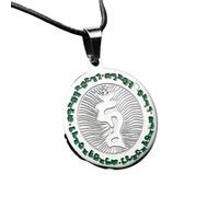 ZIAFRPN Laser Carving Mantra Tibetano Sanscrito Shurangama Scrittura in Acciaio Inox Collana Ciondolo amuleto Mascotte Fascino Gioielli