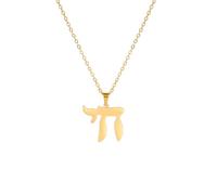 ZIAFRPN Lettera ebraica Hai Chai Collana Segno di Vita Gioielli Tradizionale giudaico ebraico Hanukkah Regalo