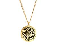 ZIAFRPN L'illusione dell'amuleto Ciondolo Collana ipnosi Geometrica Talismano Gioielli Regalo per Gli Uomini e Le Donne