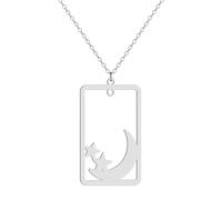 ZIAFRPN Luna e Stella Mezzaluna Modello Semplice Collana Gioielli