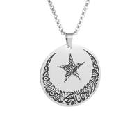 ZIAFRPN Luna Stregoneria Pentagramma Irlandese Nodo Celtico Ciondolo Collana per Uomo Donna Moda Fortunato Amuleto Gioielli congratulazioni Regali