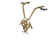 ZIAFRPN Mai Fade s Trinità Collane in Acciaio Inox neoismo Norse Rune Amuleto Pendente Islandese Oro Colore Gioielli