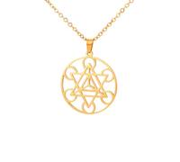 ZIAFRPN Merkaba Tetraedro Collana per Le Donne Metatron Cubo Geometria Sacra Pendente Gioielli Spirituali