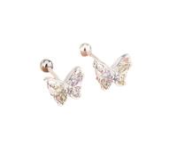 ZIAFRPN Minimalismo OrecchiniProtezione Allergica Mini Piccolo Amore Forma Farfalla Studente Orecchini Gioielli Regali