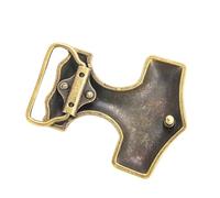 ZIAFRPN Mitologia nordica retrò odino Martello Fibbia della Cintura Vichingo Runa Mito Arma Jeans Accessorio Chiusura per Uomo Cinture da 4 cm