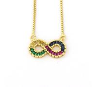ZIAFRPN Moda 8 Forma Collana Pendente Charm Catena CZ Collana per Donne Uomini Ragazze Fine Party Gioielli Accessori Regalo