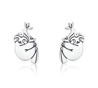 ZIAFRPN Moda Argento Piccolo Bradipo Orecchini per Le Donne Foresta Pluviale Animali Gioielli Accessori