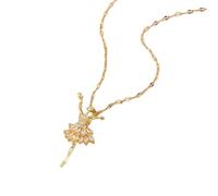 ZIAFRPN Moda Ballet Dancer Modello di Ruolo Pendente Collana Regalo per la Famiglia e i Bambini