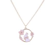 ZIAFRPN Moda Carino KPOP Cartoon Animale Gatto Coniglio Fiore Collana Catena Pendente Donne Gioielli Ragazza Regalo Collane Accessori