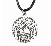 ZIAFRPN Moda Felice Camper Luna Stella Pino di Montagna Carino Piccolo Charm Collana Camping prezzie