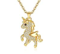 ZIAFRPN Moda Flying Unicorn Collana Squisite Ali d'Angelo Flying Horse Augurio Unicorno Clavicola Catena Pendente Regalo di Compleanno
