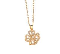 ZIAFRPN Moda Francese Semplice Carino Fortunato Fiore Pendente Clavicola Catena Girevole Piccolo Mulino A Vento Collana Regalo