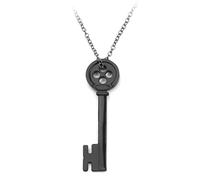 ZIAFRPN Moda Halloween Coraline Key Props Neil Gaiman Retro Nero Treasure Chest Collana Chiave